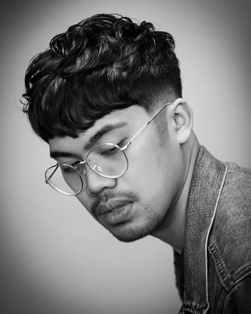Curly top + taper